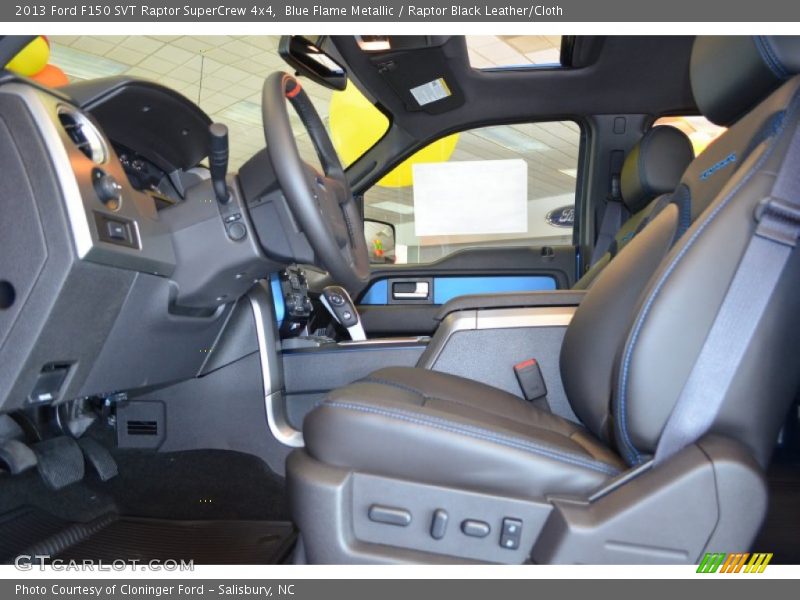 Blue Flame Metallic / Raptor Black Leather/Cloth 2013 Ford F150 SVT Raptor SuperCrew 4x4