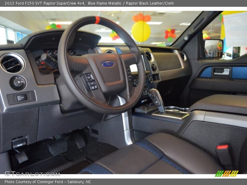 Blue Flame Metallic / Raptor Black Leather/Cloth 2013 Ford F150 SVT Raptor SuperCrew 4x4