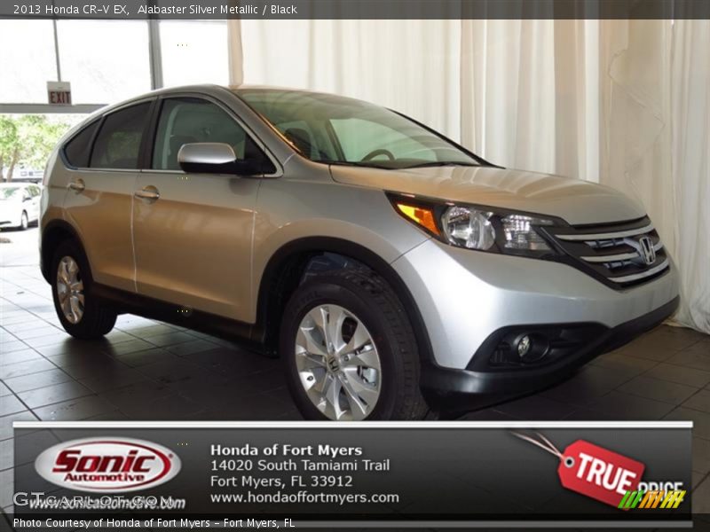 Alabaster Silver Metallic / Black 2013 Honda CR-V EX