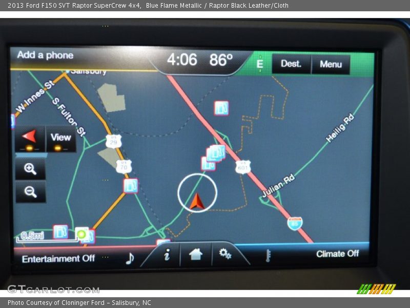 Blue Flame Metallic / Raptor Black Leather/Cloth 2013 Ford F150 SVT Raptor SuperCrew 4x4