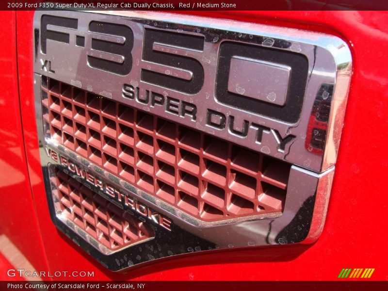 Red / Medium Stone 2009 Ford F350 Super Duty XL Regular Cab Dually Chassis