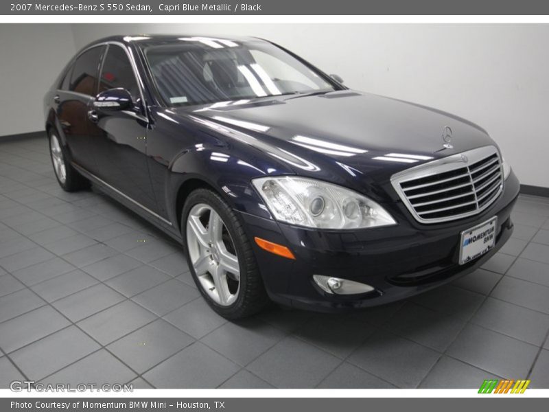 Capri Blue Metallic / Black 2007 Mercedes-Benz S 550 Sedan