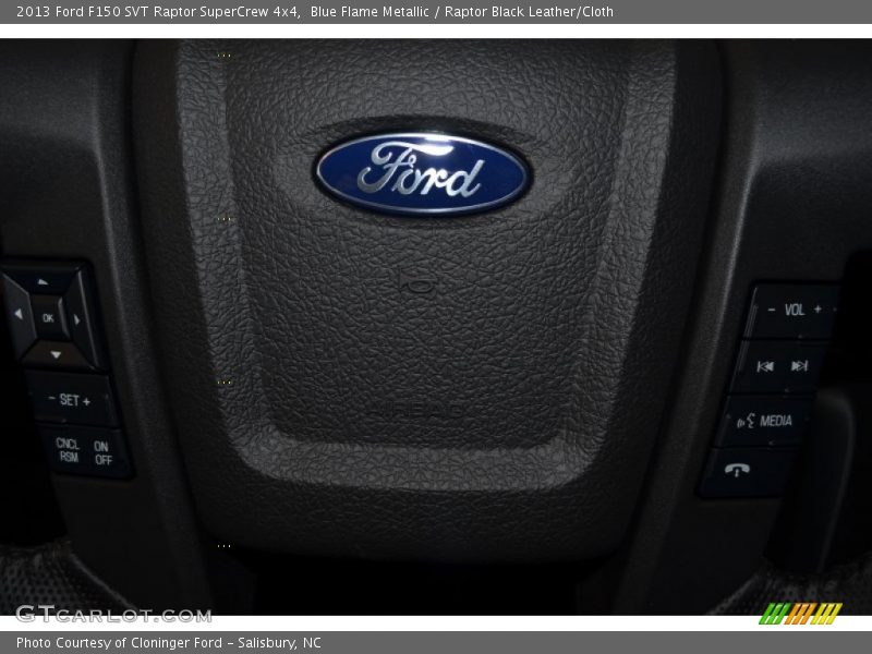 Blue Flame Metallic / Raptor Black Leather/Cloth 2013 Ford F150 SVT Raptor SuperCrew 4x4