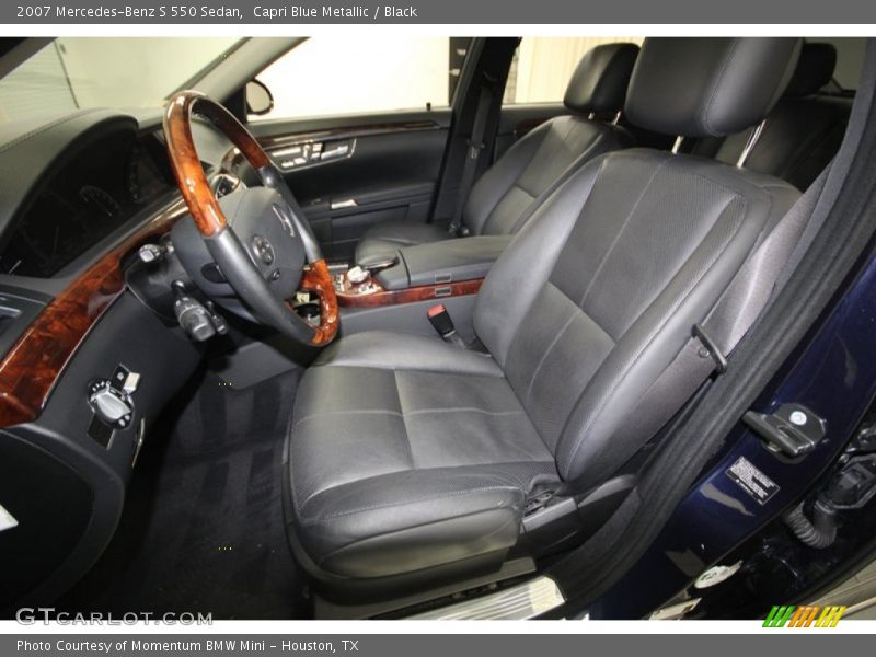 Capri Blue Metallic / Black 2007 Mercedes-Benz S 550 Sedan