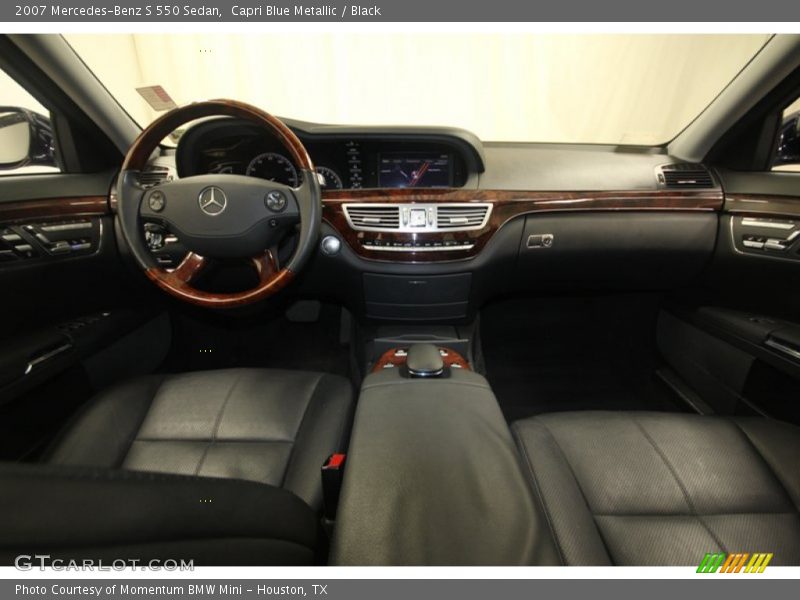 Capri Blue Metallic / Black 2007 Mercedes-Benz S 550 Sedan