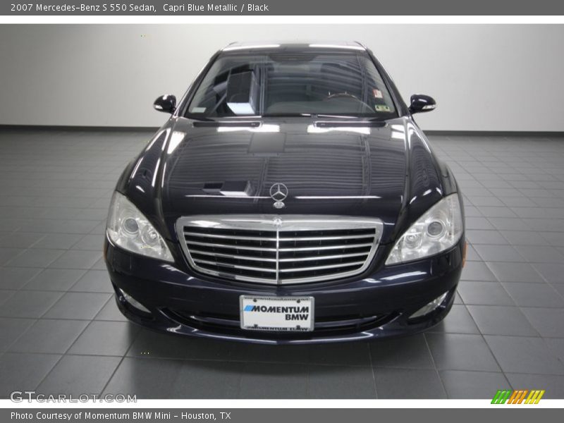 Capri Blue Metallic / Black 2007 Mercedes-Benz S 550 Sedan