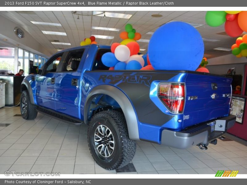 Blue Flame Metallic / Raptor Black Leather/Cloth 2013 Ford F150 SVT Raptor SuperCrew 4x4