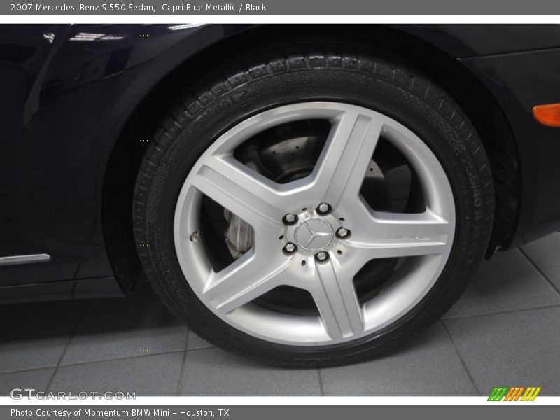 Capri Blue Metallic / Black 2007 Mercedes-Benz S 550 Sedan