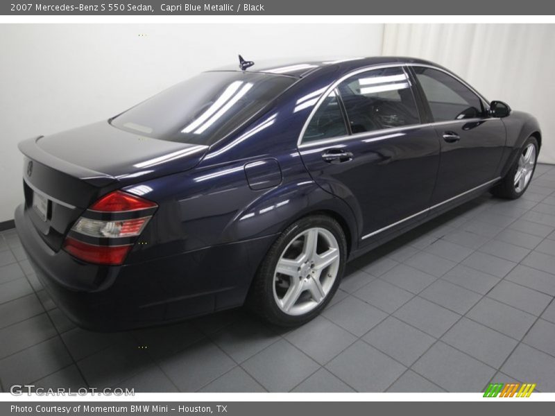 Capri Blue Metallic / Black 2007 Mercedes-Benz S 550 Sedan