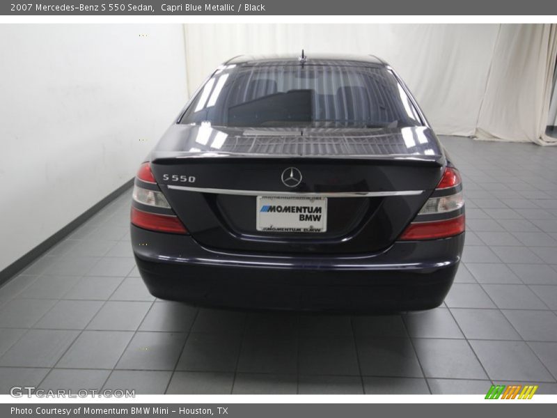 Capri Blue Metallic / Black 2007 Mercedes-Benz S 550 Sedan