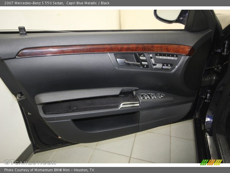 Capri Blue Metallic / Black 2007 Mercedes-Benz S 550 Sedan
