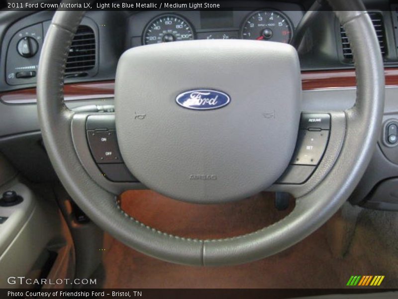 Light Ice Blue Metallic / Medium Light Stone 2011 Ford Crown Victoria LX