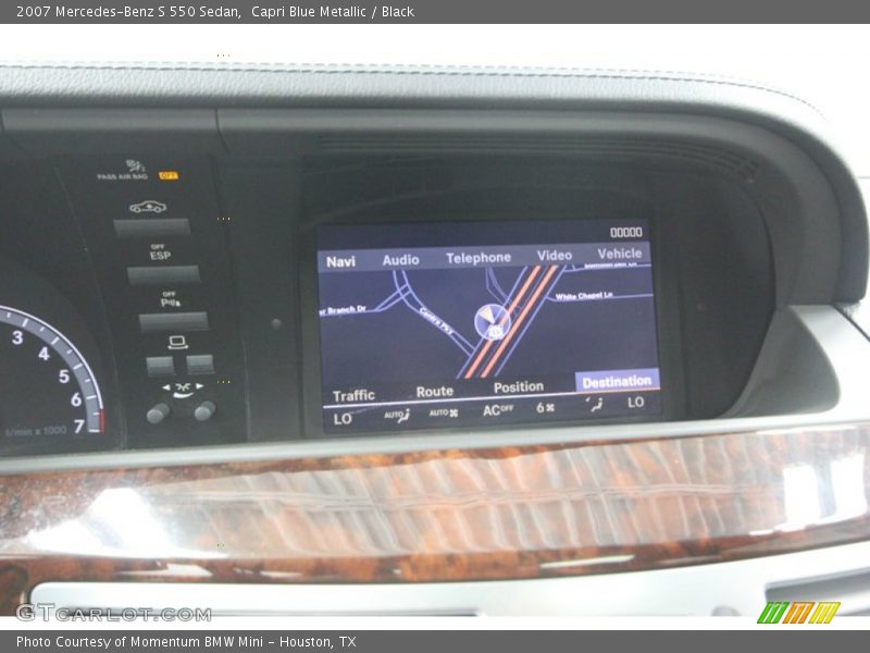 Capri Blue Metallic / Black 2007 Mercedes-Benz S 550 Sedan