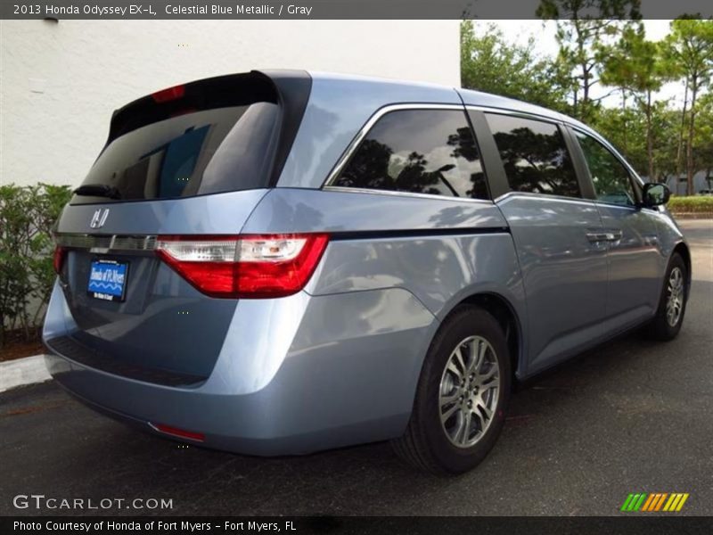 Celestial Blue Metallic / Gray 2013 Honda Odyssey EX-L
