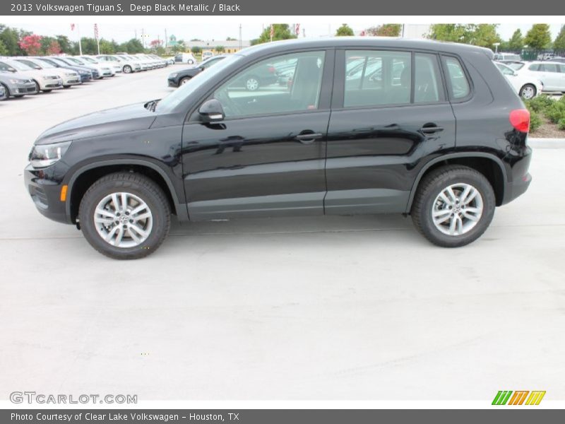 Deep Black Metallic / Black 2013 Volkswagen Tiguan S