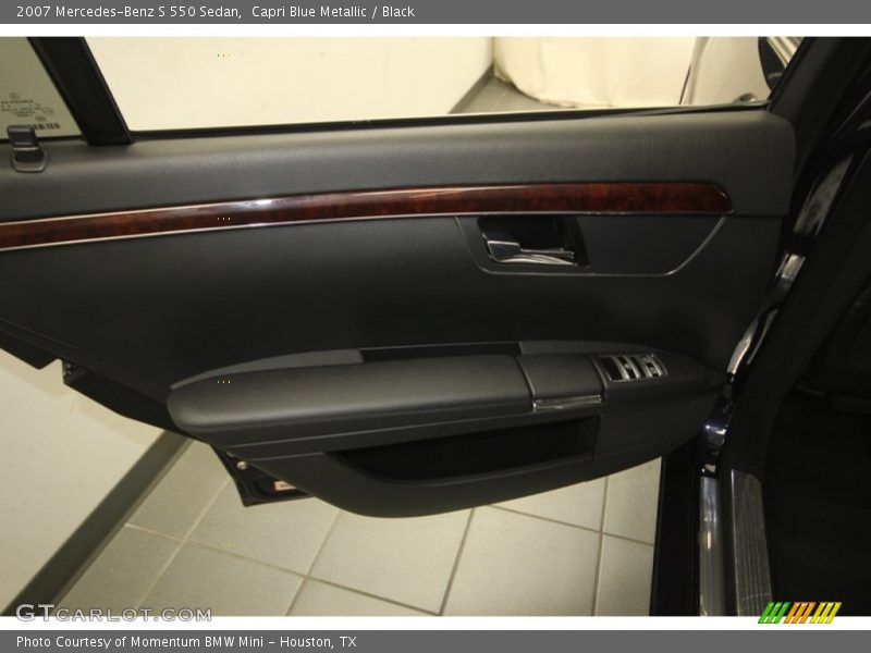 Capri Blue Metallic / Black 2007 Mercedes-Benz S 550 Sedan