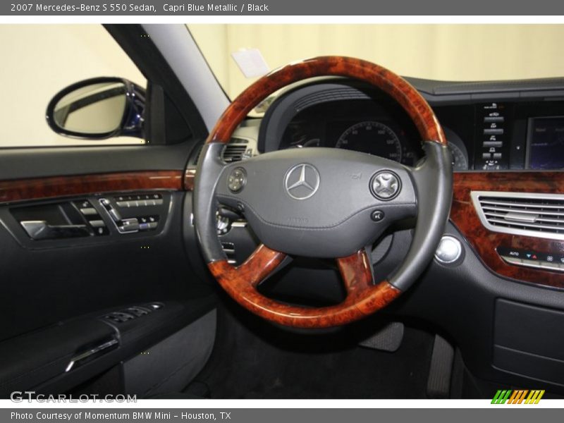 Capri Blue Metallic / Black 2007 Mercedes-Benz S 550 Sedan