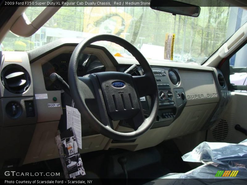 Red / Medium Stone 2009 Ford F350 Super Duty XL Regular Cab Dually Chassis