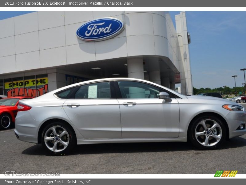 Ingot Silver Metallic / Charcoal Black 2013 Ford Fusion SE 2.0 EcoBoost