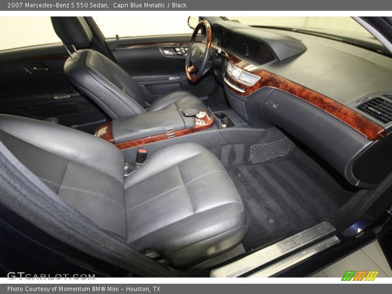 Capri Blue Metallic / Black 2007 Mercedes-Benz S 550 Sedan
