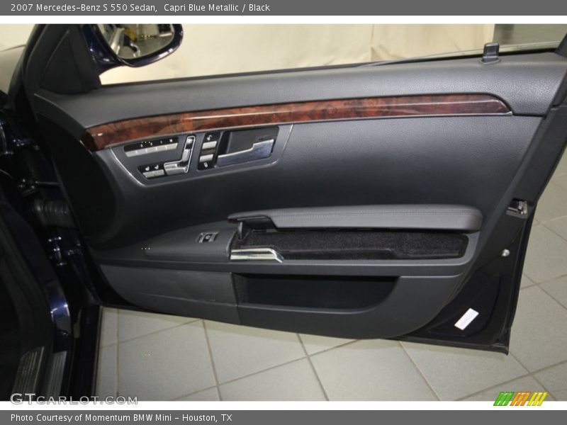 Capri Blue Metallic / Black 2007 Mercedes-Benz S 550 Sedan