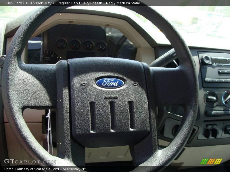 Red / Medium Stone 2009 Ford F350 Super Duty XL Regular Cab Dually Chassis