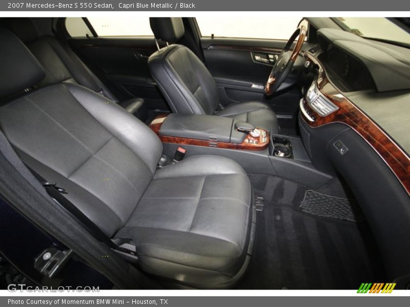 Capri Blue Metallic / Black 2007 Mercedes-Benz S 550 Sedan