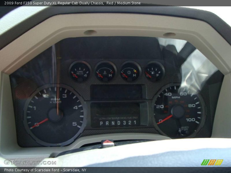 Red / Medium Stone 2009 Ford F350 Super Duty XL Regular Cab Dually Chassis