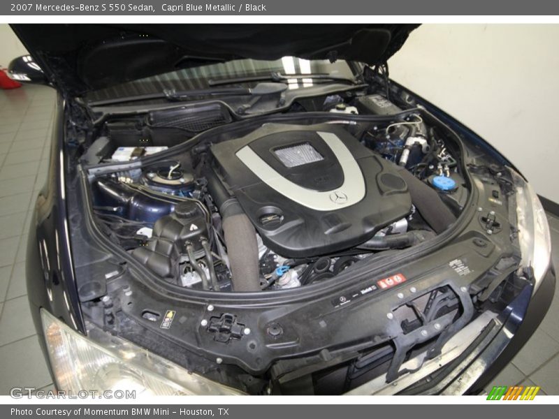Capri Blue Metallic / Black 2007 Mercedes-Benz S 550 Sedan