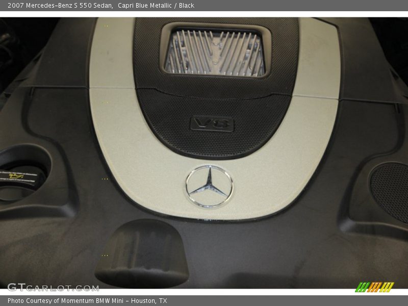 Capri Blue Metallic / Black 2007 Mercedes-Benz S 550 Sedan