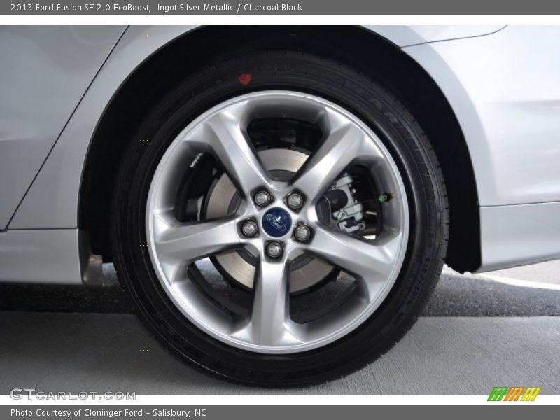 Ingot Silver Metallic / Charcoal Black 2013 Ford Fusion SE 2.0 EcoBoost