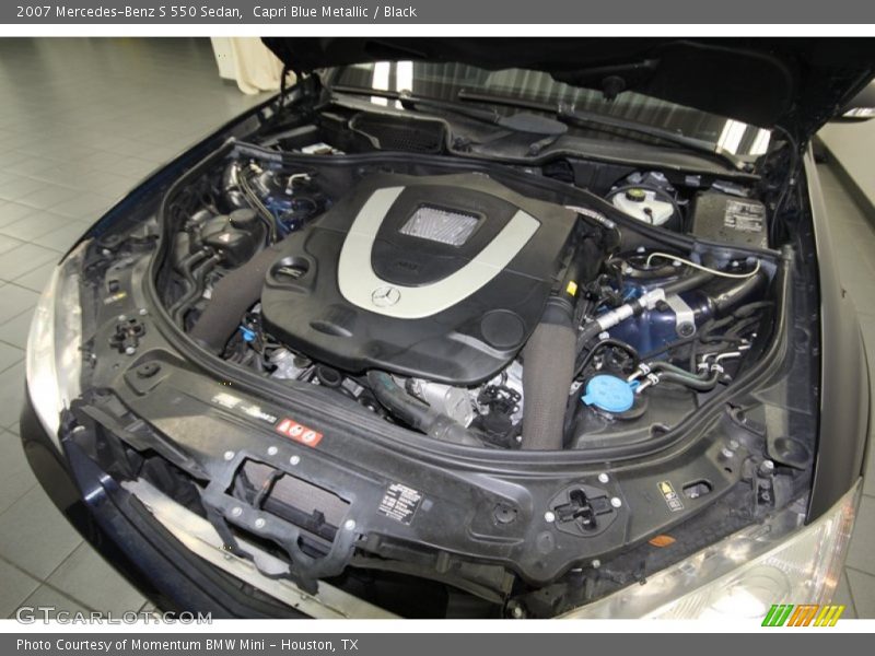 Capri Blue Metallic / Black 2007 Mercedes-Benz S 550 Sedan