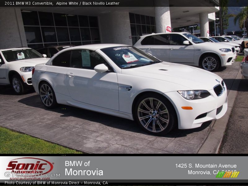 Alpine White / Black Novillo Leather 2011 BMW M3 Convertible