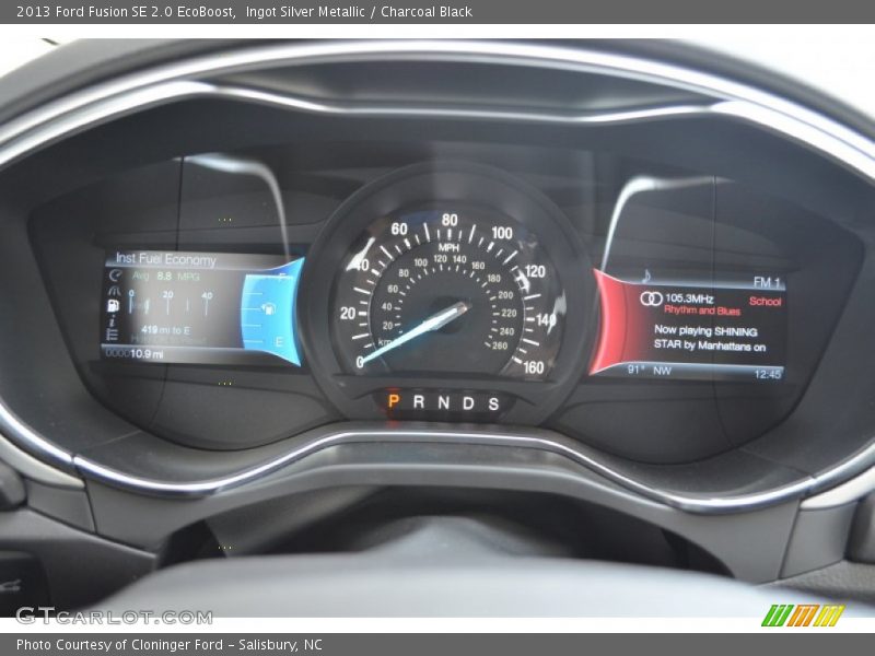 Ingot Silver Metallic / Charcoal Black 2013 Ford Fusion SE 2.0 EcoBoost