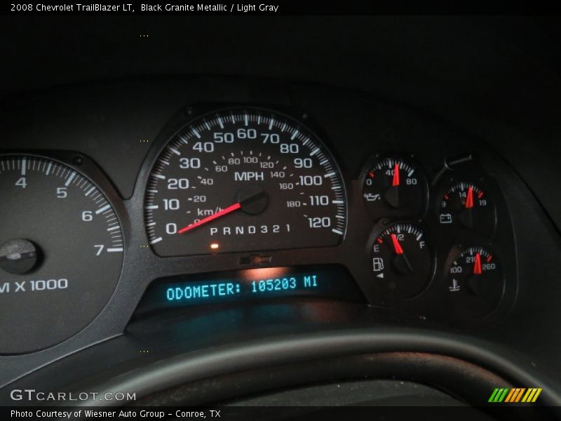 Black Granite Metallic / Light Gray 2008 Chevrolet TrailBlazer LT