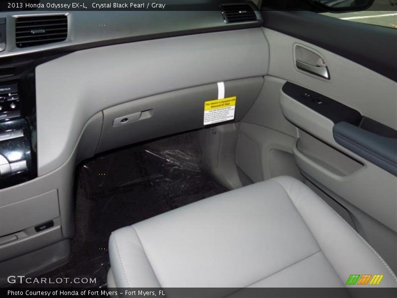 Crystal Black Pearl / Gray 2013 Honda Odyssey EX-L