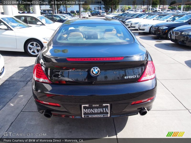 Jet Black / Saddle Brown 2010 BMW 6 Series 650i Coupe