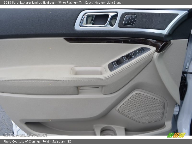 White Platinum Tri-Coat / Medium Light Stone 2013 Ford Explorer Limited EcoBoost