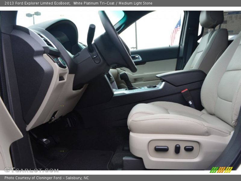 White Platinum Tri-Coat / Medium Light Stone 2013 Ford Explorer Limited EcoBoost