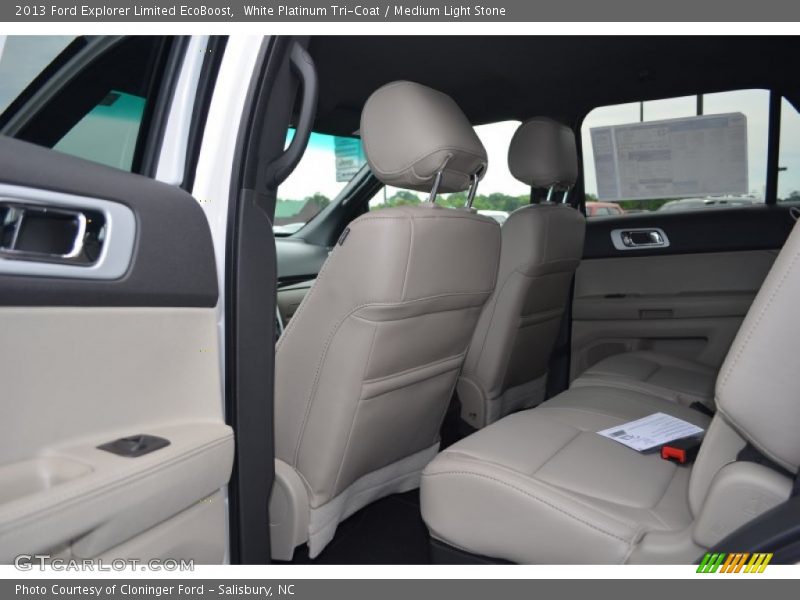 White Platinum Tri-Coat / Medium Light Stone 2013 Ford Explorer Limited EcoBoost
