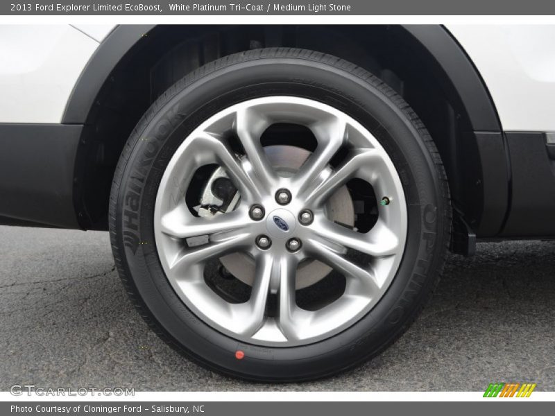 White Platinum Tri-Coat / Medium Light Stone 2013 Ford Explorer Limited EcoBoost