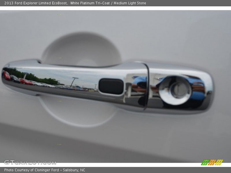 White Platinum Tri-Coat / Medium Light Stone 2013 Ford Explorer Limited EcoBoost