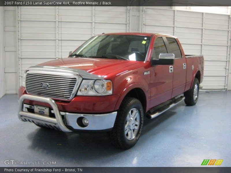 Redfire Metallic / Black 2007 Ford F150 Lariat SuperCrew 4x4