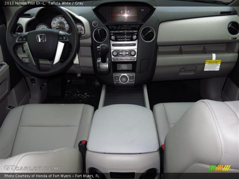 Taffeta White / Gray 2013 Honda Pilot EX-L