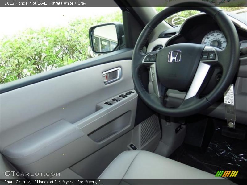 Taffeta White / Gray 2013 Honda Pilot EX-L