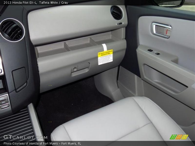 Taffeta White / Gray 2013 Honda Pilot EX-L