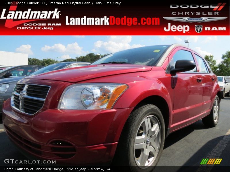 Inferno Red Crystal Pearl / Dark Slate Gray 2009 Dodge Caliber SXT