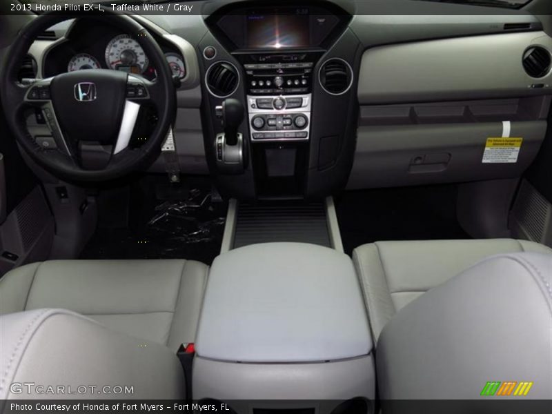 Taffeta White / Gray 2013 Honda Pilot EX-L