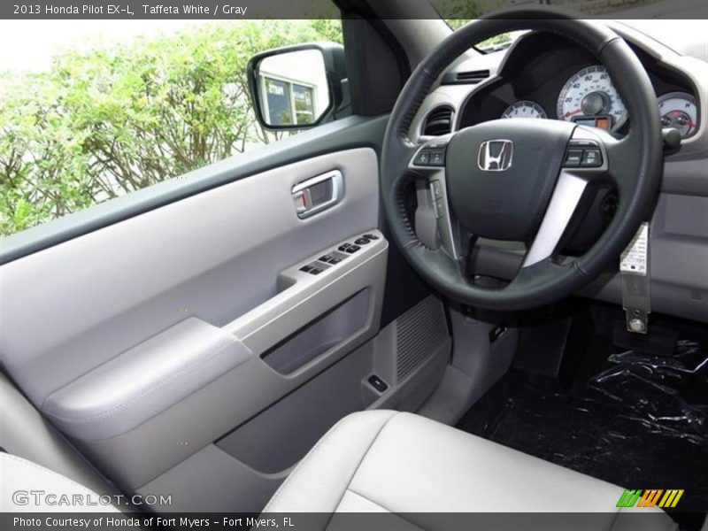 Taffeta White / Gray 2013 Honda Pilot EX-L