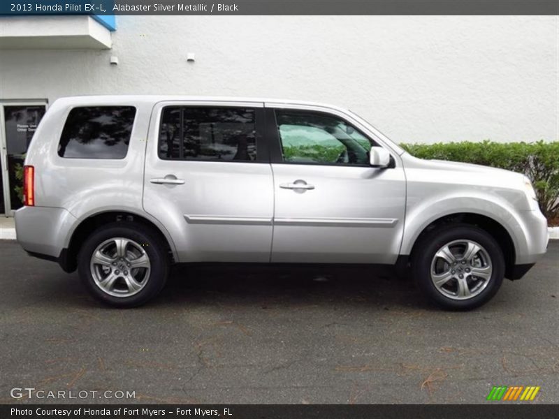 Alabaster Silver Metallic / Black 2013 Honda Pilot EX-L